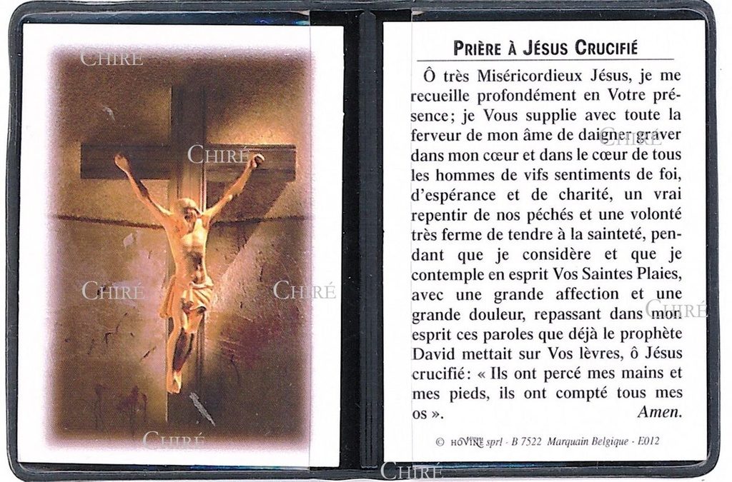 Jésus crucifié - Etui - Image et prière - E012
