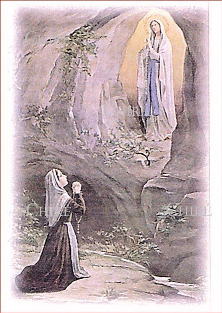 Notre-Dame de Lourdes - Etui - Image et prière - E017