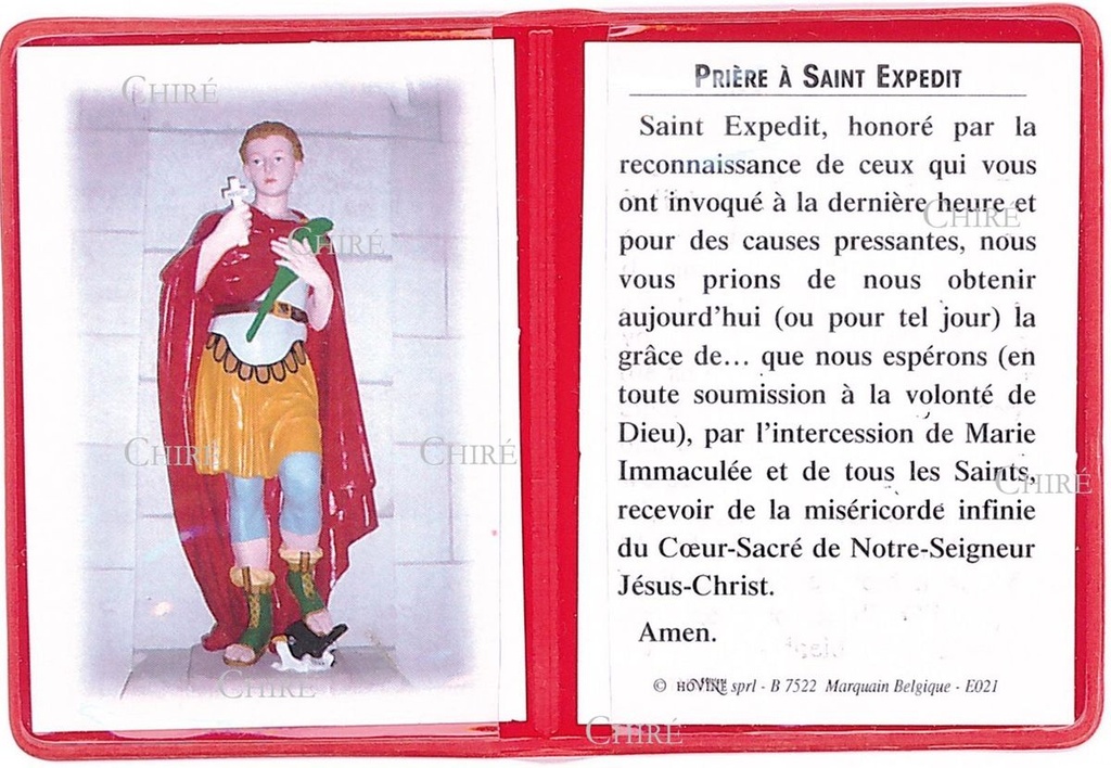 Saint Expédit - Etui - Image et prière - E021