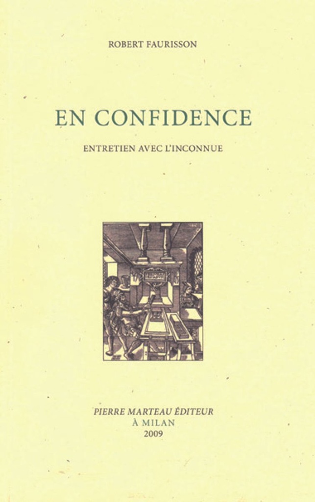 En confidence - Entretien avec l´inconnue