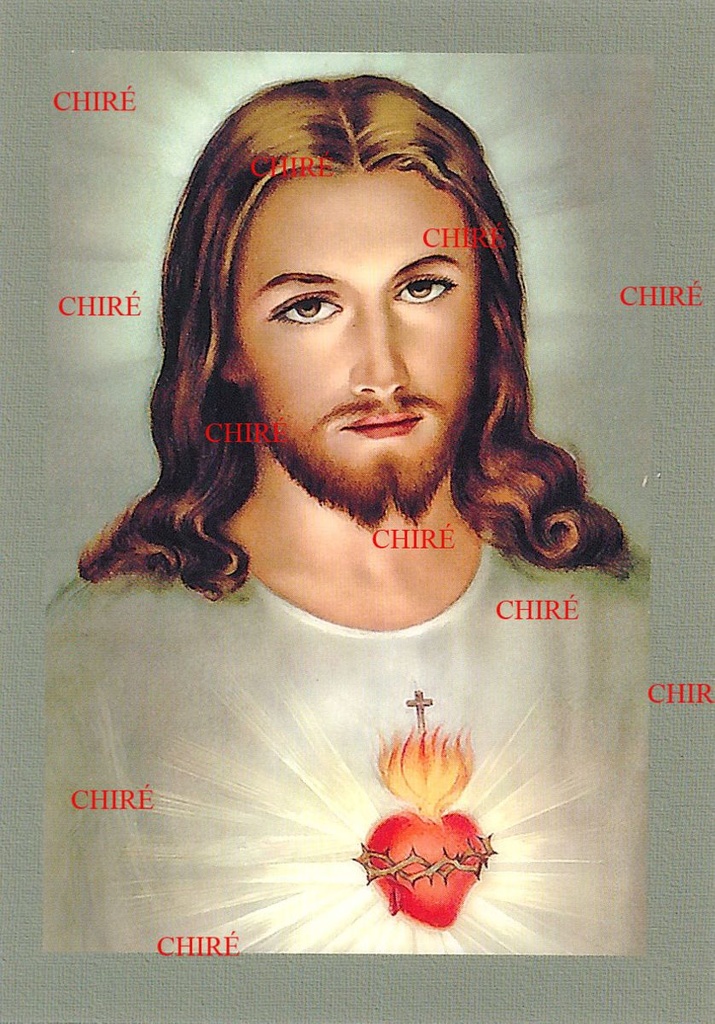 Le Sacré Coeur de Jésus - Image plastifiée - IPJ20