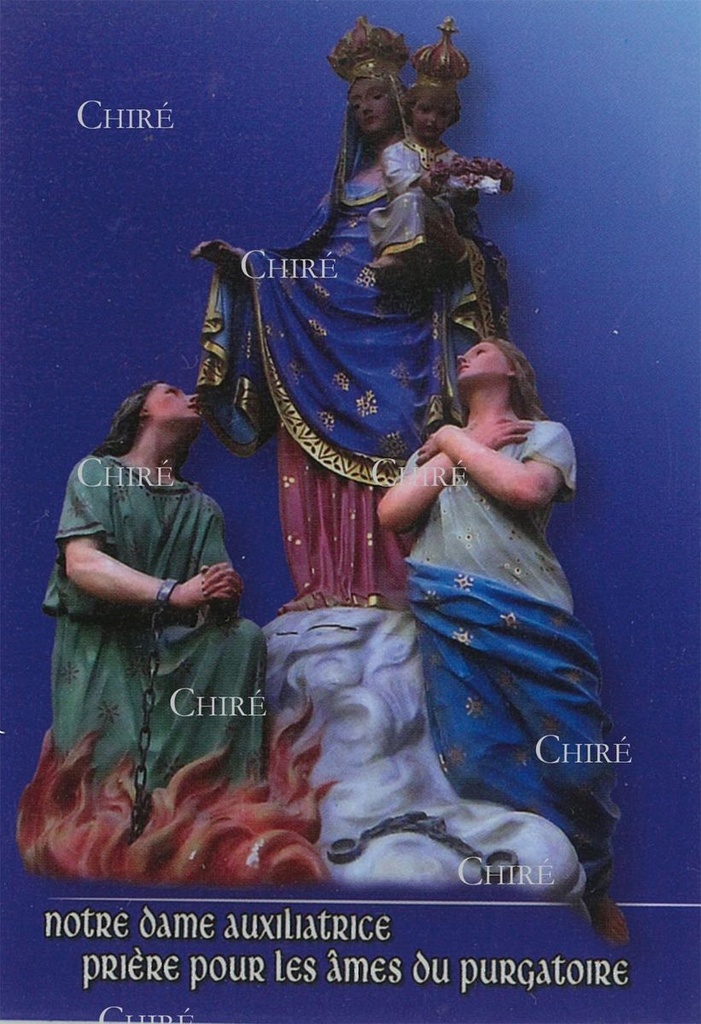 Notre Dame auxiliatrice - Prière pour les âmes du purgatoire - Image plastifiée - IPM33