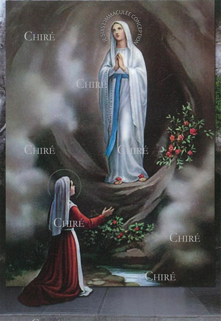 Notre-Dame de Lourdes et Sainte Bernadette - Image plastifiée - IPM02