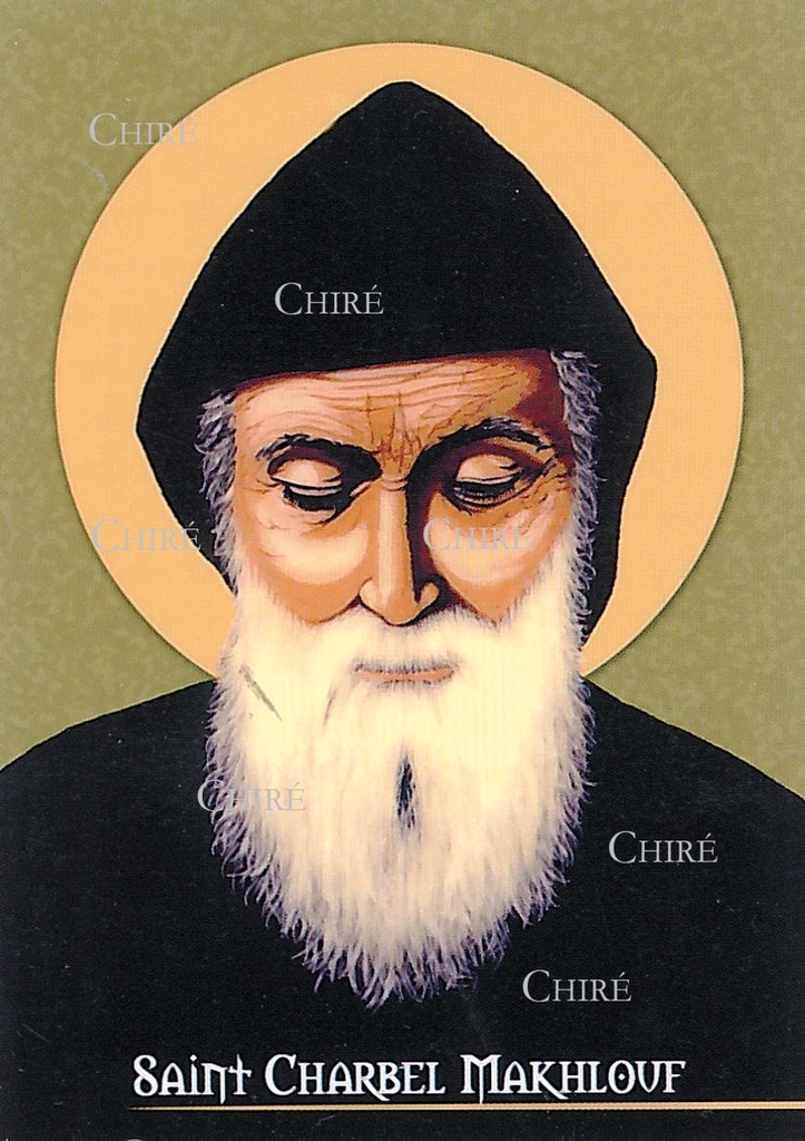 Saint Charbel - Image plastifiée - IPC07