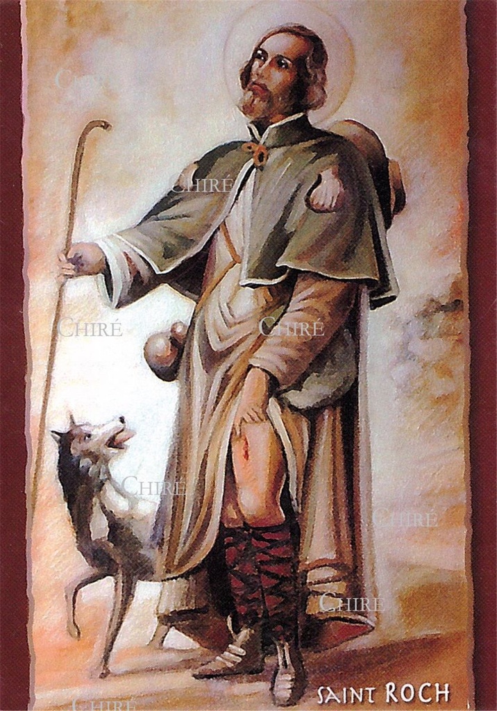 Saint Roch - Prière - Image plastifiée - IPR02
