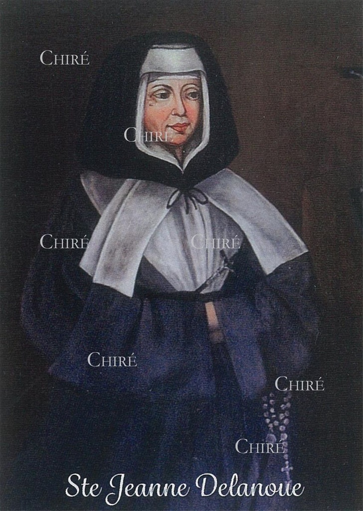 Sainte Jeanne Delanoue (166-1736) - Image plastifiée - IP002