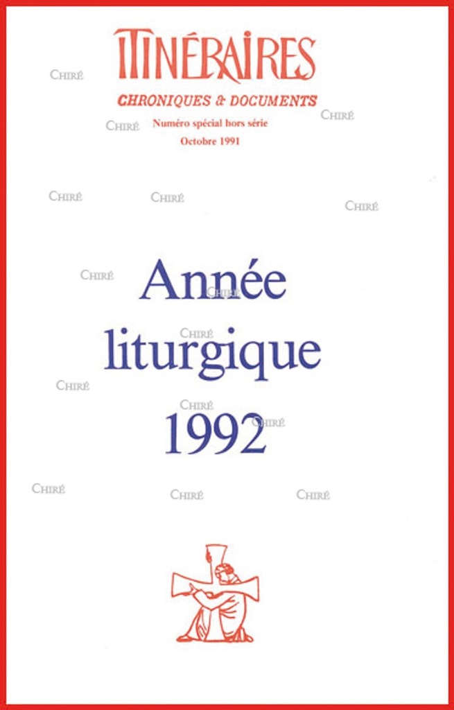 Hors série octobre 1991 Année liturgique 1992