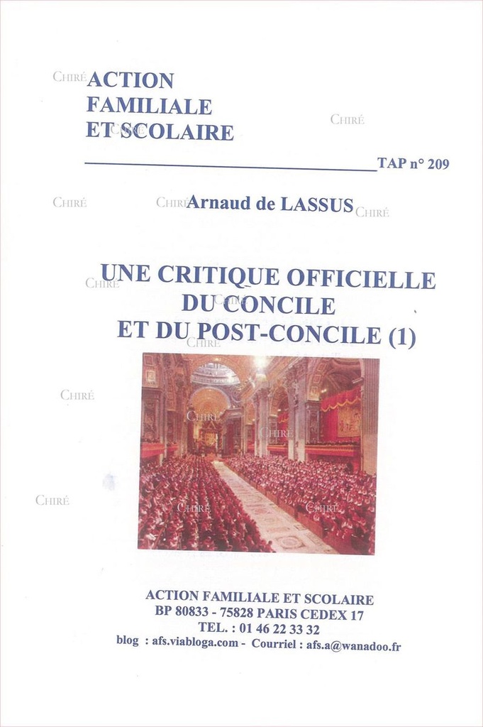 Une critique officielle du concile et du post-concile - 2 brochures - Tap n° 209
