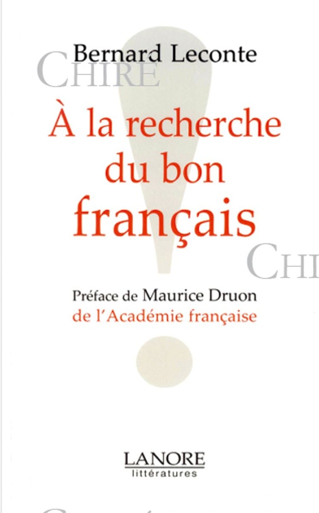 A la recherche du bon français