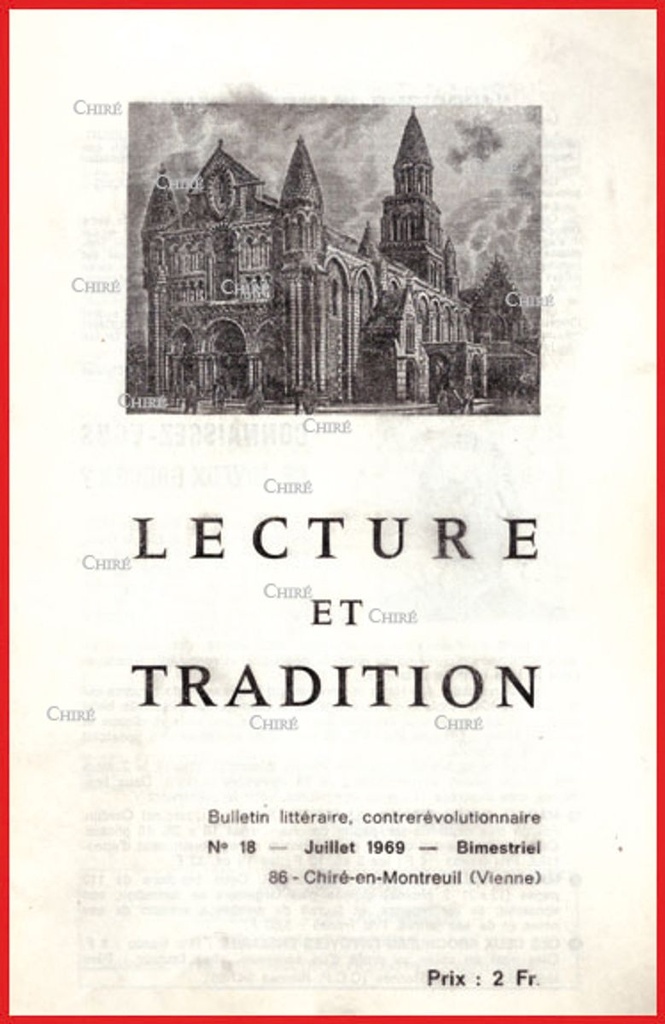 N°018 Juillet 1969 - L´Action Française devant l´Eglise de Pie X à Pie XII de L. Thomas par H. Servien