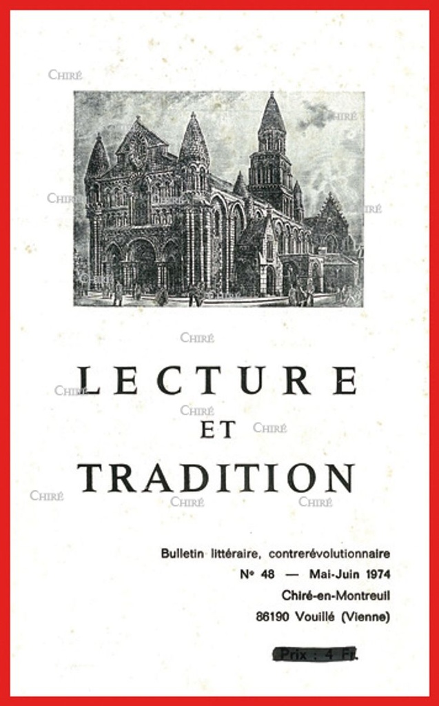 N°048 - Mgr Lefebvre, Bernard Basse, Chili, Marie de Roux, Barruel, poésie