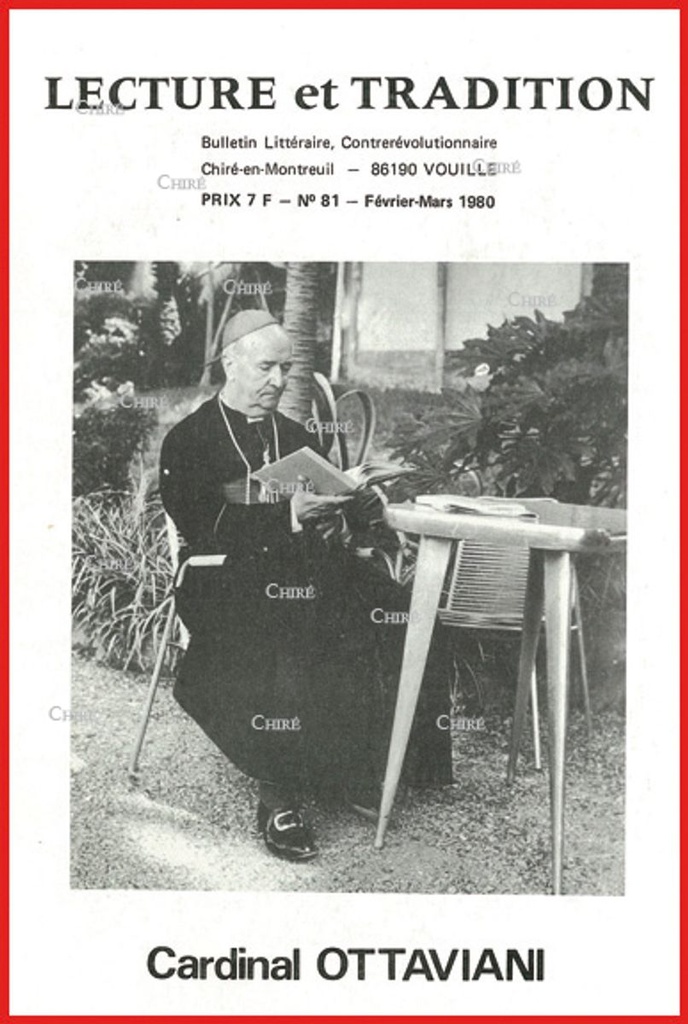 N°081 Fév/Mars 1980 - Cardinal Ottaviani. Pour une renaissance du roman catholique