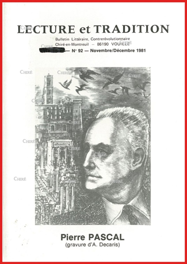N°092 Novembre-Décembre 1981 : Pierre Pascal