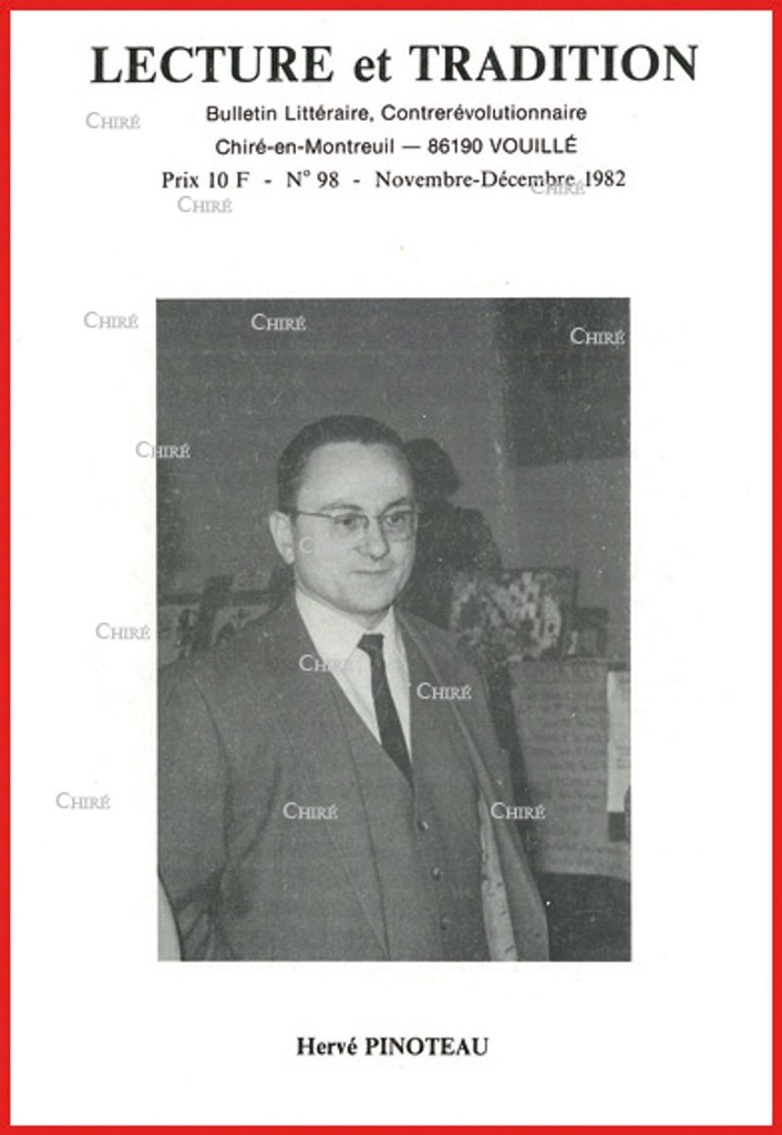 N°098 Nov/Déc 1982 - Hervé Pinoteau, Albert Mathieu poète catholique