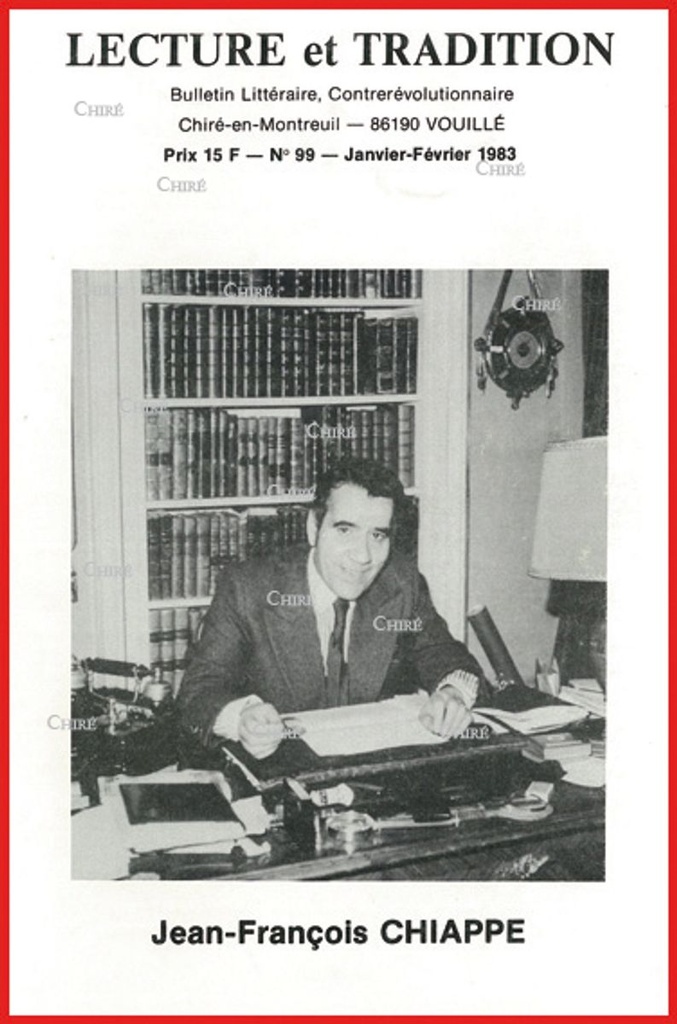 N°099 Janv/Fév 1983 - J-Fr Chiappe, la révolution corporative spontanée. J Paillard