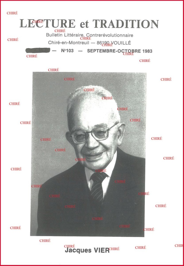 N°103 Septembre/Octobre 1983 - Jacques Vier, Jacques d´Arnoux, R. Brasillach, La Varende