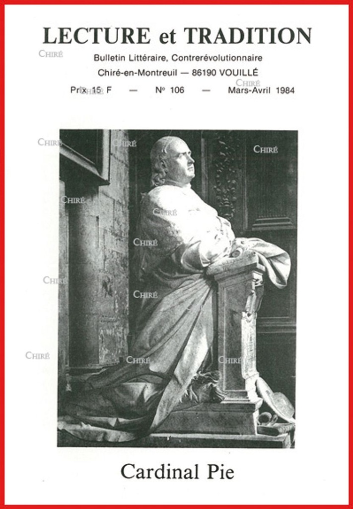 N°106 Mars/Avril 1984 - Cardinal Pie