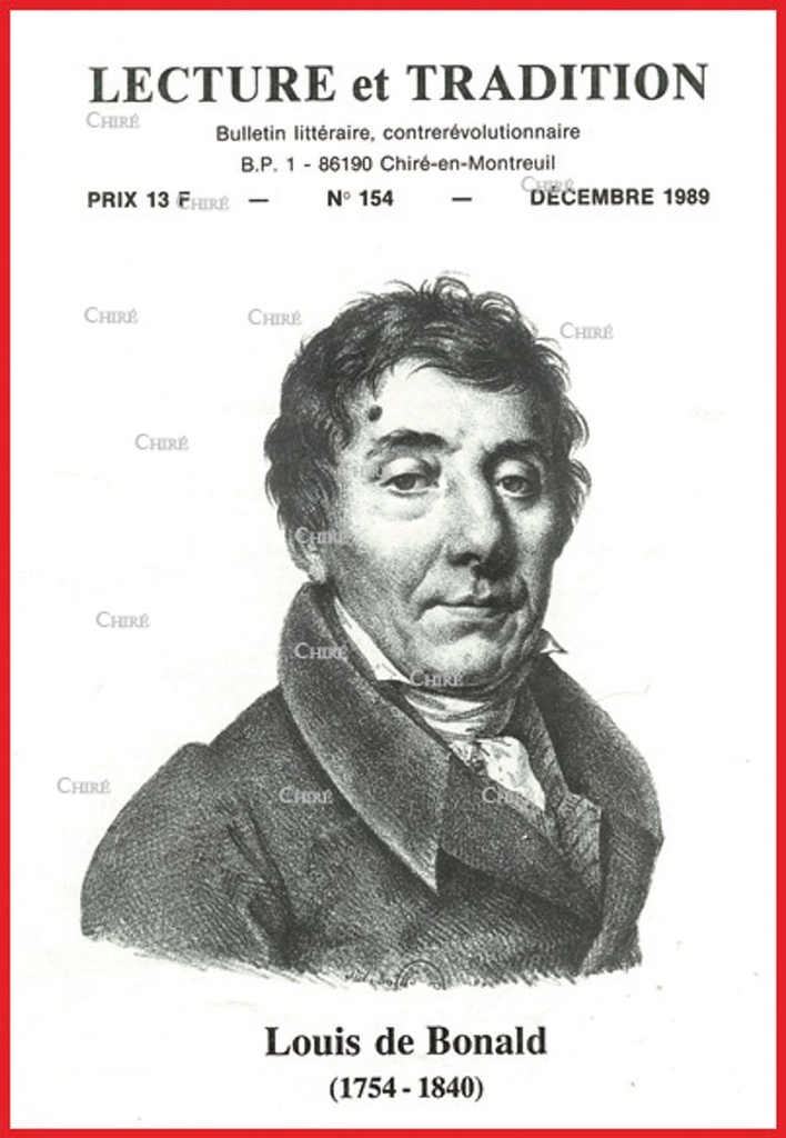 N°154 Déc 1989 - Louis de Bonald, R Mousnier : monarchies et royauté