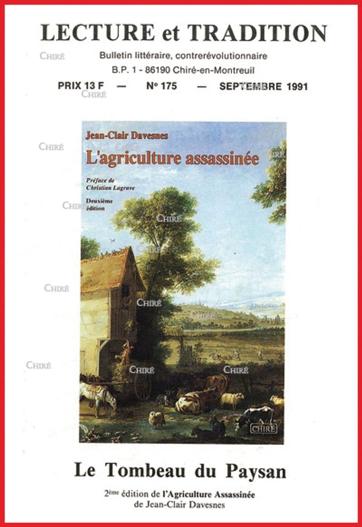 N°175 Sept 1991 - Le tombeau du paysan, le maréchal Pétain, Cosmos et création