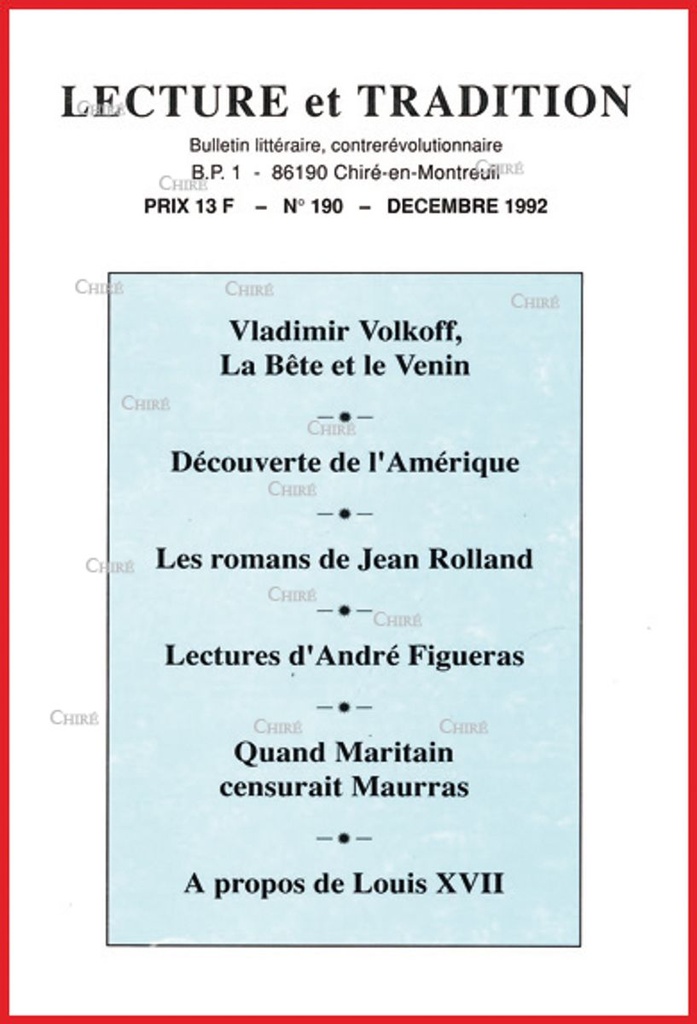 N°190 Déc 1992 - 500ème anniversaire de la découverte de l´amérique