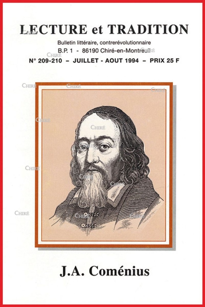 N°209/210 Juil/Août 1994 - J A Comenius (1592-1670), pédagogue et Rose-Croix, Edith Stein