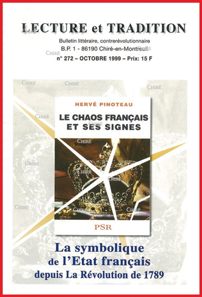 N°272 Oct 1999 - La symbolique de l´Etat français depuis la Révolution de 1789