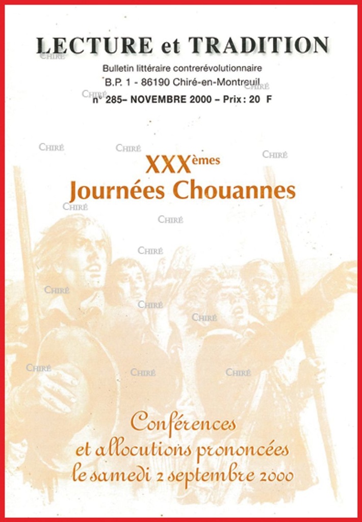 N°285 Nov 2000 - XXXèmes Journées Chouannes samedi 2 septembre