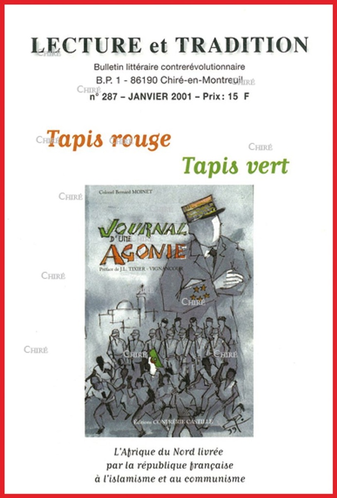 N°287 Janv 2001 - Tapis rouge, tapis vert