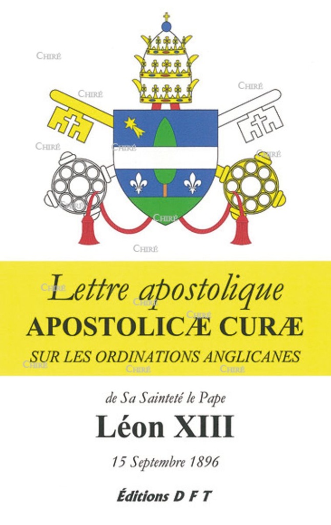 Lettre apostolique Apostolicae Curae sur les ordinations anglicanes - 15 septembre 1986