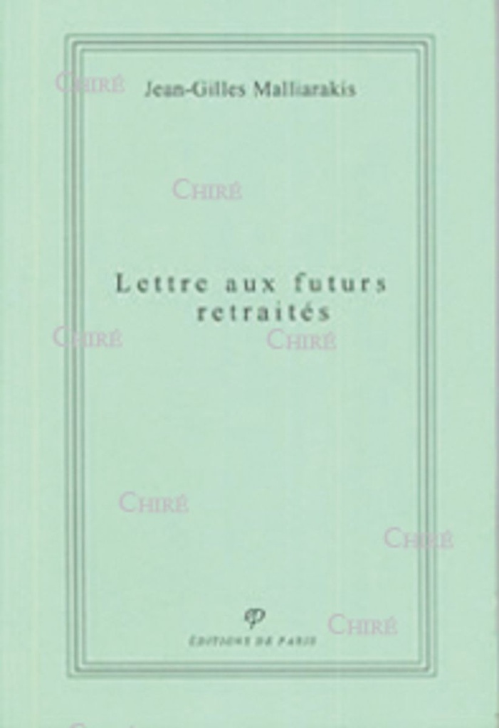 Lettre aux futurs retraités