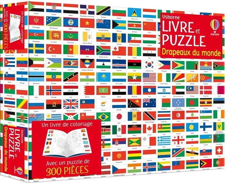 Les drapeaux du monde - Coffret livre et puzzle 