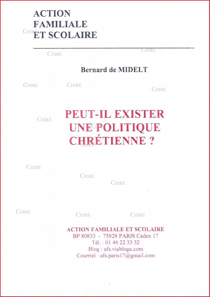 Peut-il exister une politique chrétiennne ?