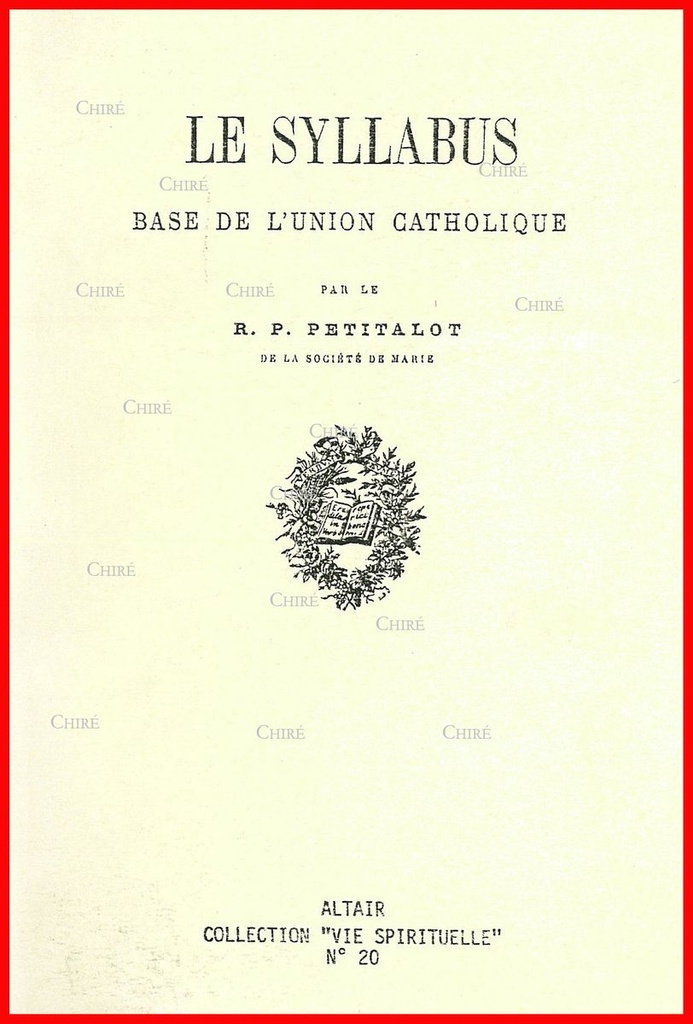 Le Syllabus