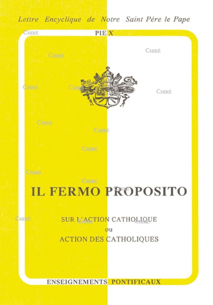 Il fermo proposito - Sur l´Action catholique ou action des catholiques