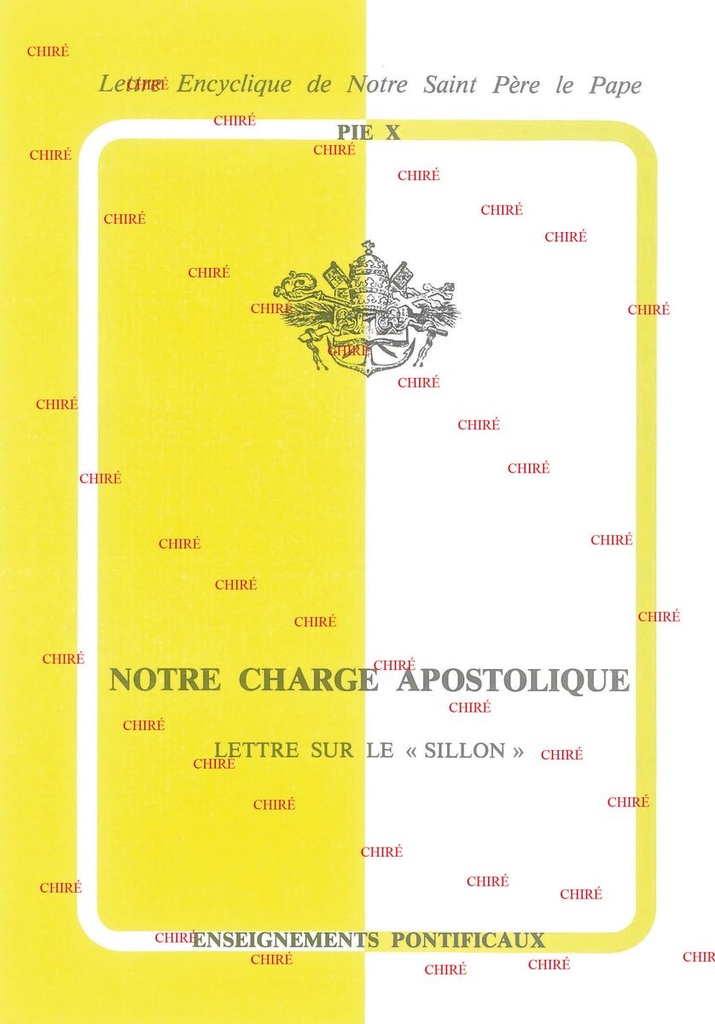 Notre charge apostolique - Lettre sur le ´Sillon´