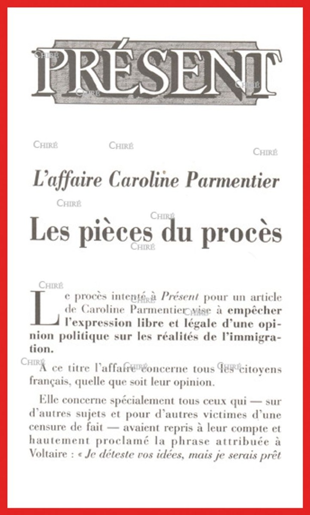 L´affaire Caroline Parmentier