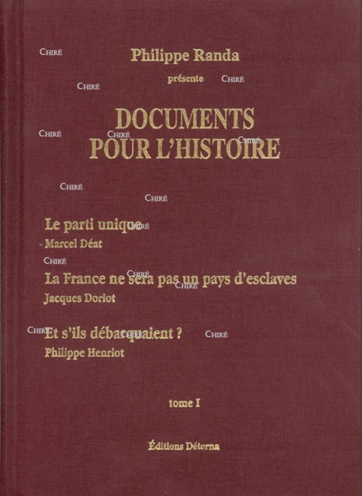 Documents pour l´histoire - T 01