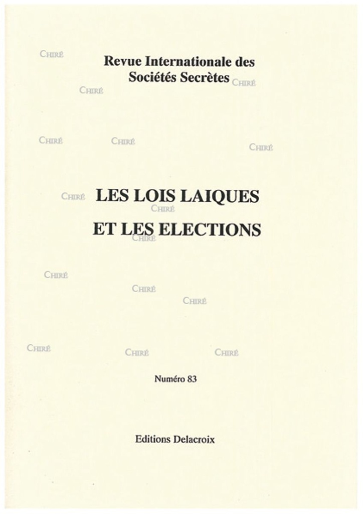 Les lois laïques et les élections - RG 083