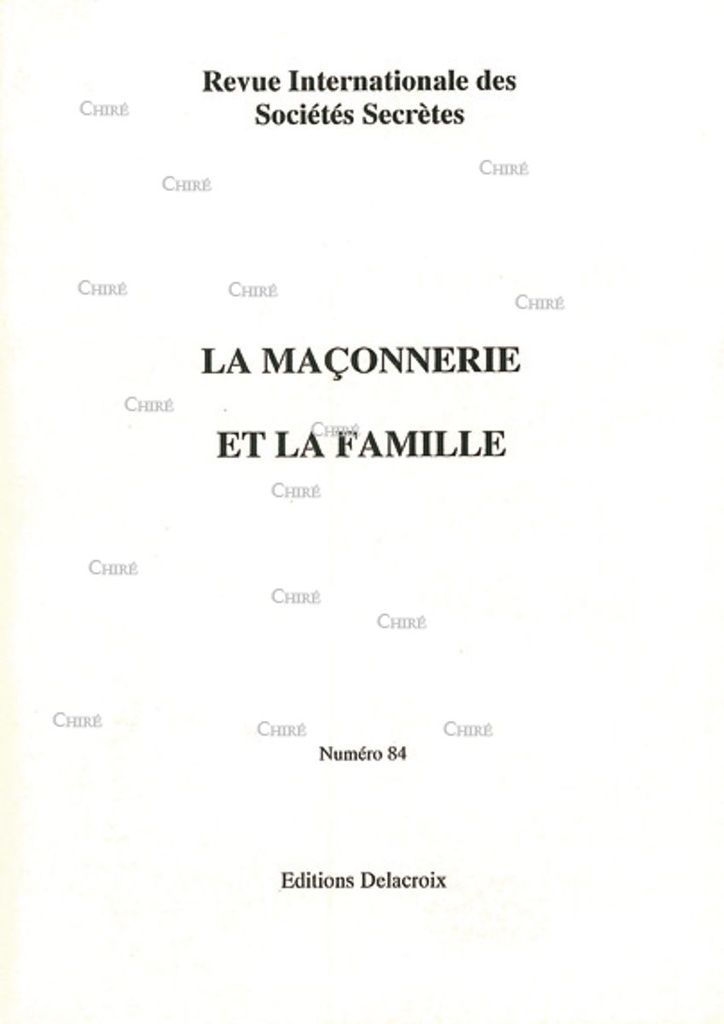 La maçonnerie et la famille - RG 084
