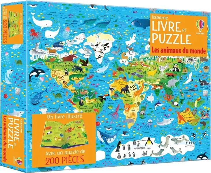 Les animaux du monde - Coffret livre et puzzle
