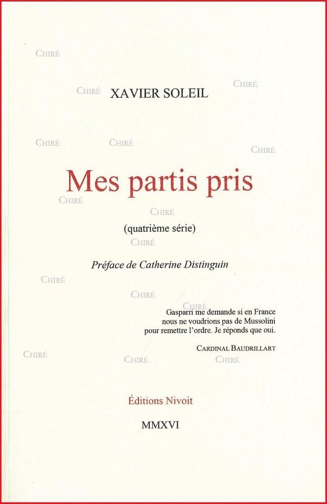 Mes partis pris (quatrième série)