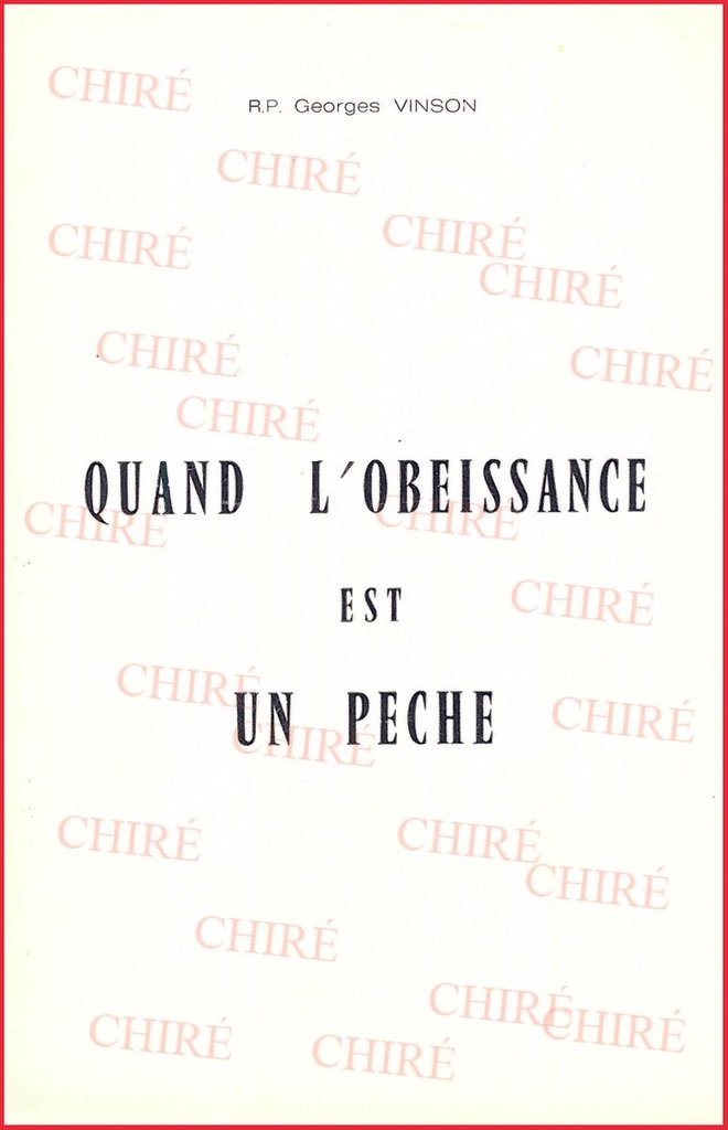Quand l´obéissance est un péché