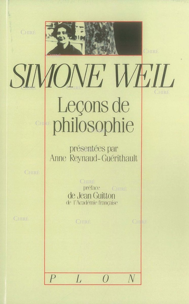 Leçons de philosophie de Simone Weil (Roanne 1933 - 1934)