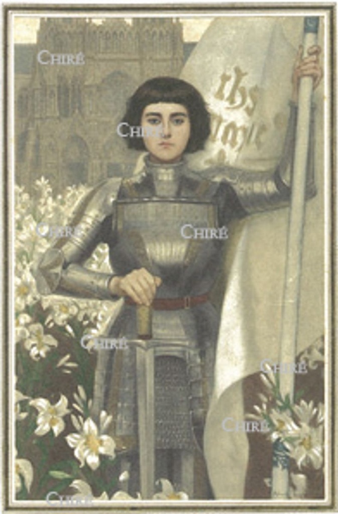 Cartes et enveloppes - Jeanne d´Arc en Armure (Grand format 16 x 11.5 cm) (Boîte de 10)