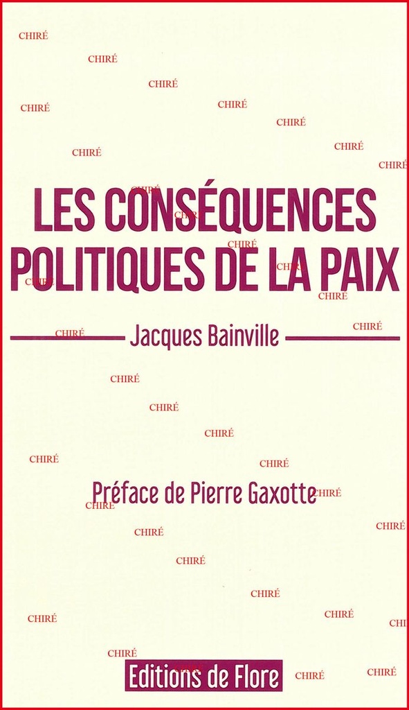 Les conséquences politiques de la paix