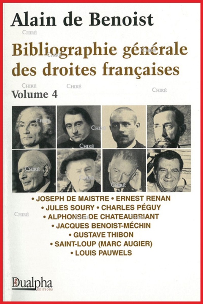 Bibliographie générale des droites françaises - T4