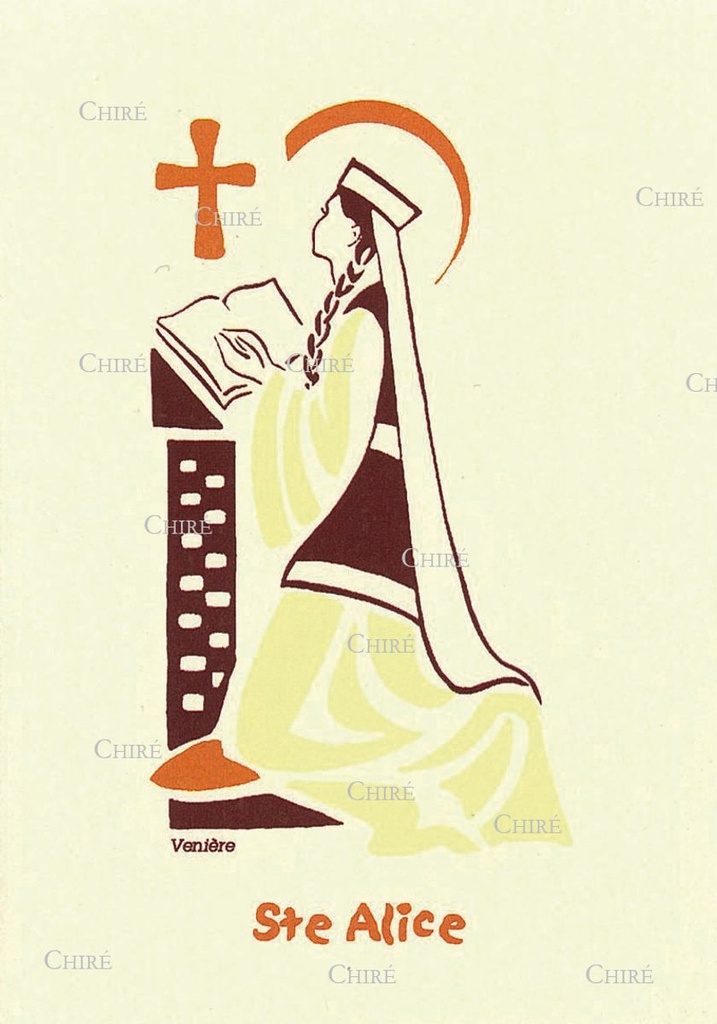 Carte double - Alice Sainte (Prénoms correspondants : Ada - Adélaïs - Aëlis - Aïda - Alaïs - Aleyde - Alicia - Alis - Allison - Alisson - Alizée - Alyséa - Alyson - Alyssa - Alyssandre - Heidi)