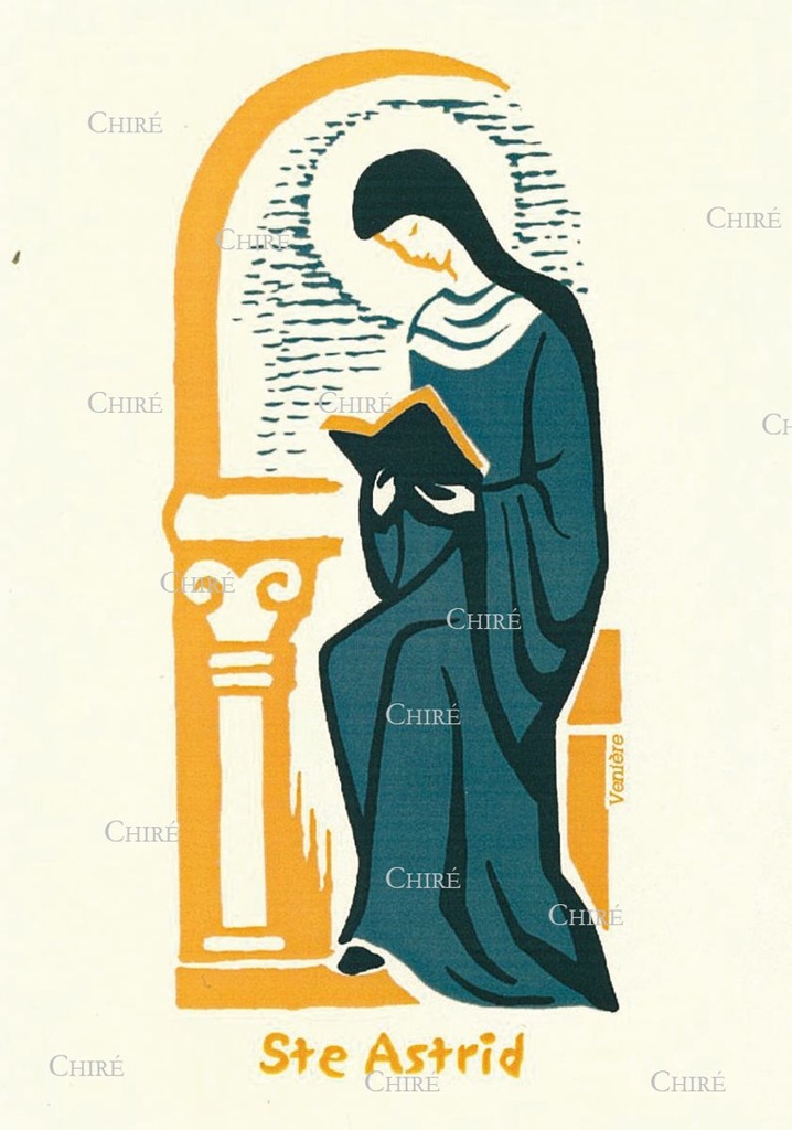 Carte double - Astrid Sainte (Prénoms correspondants : Anstrude - Asta)