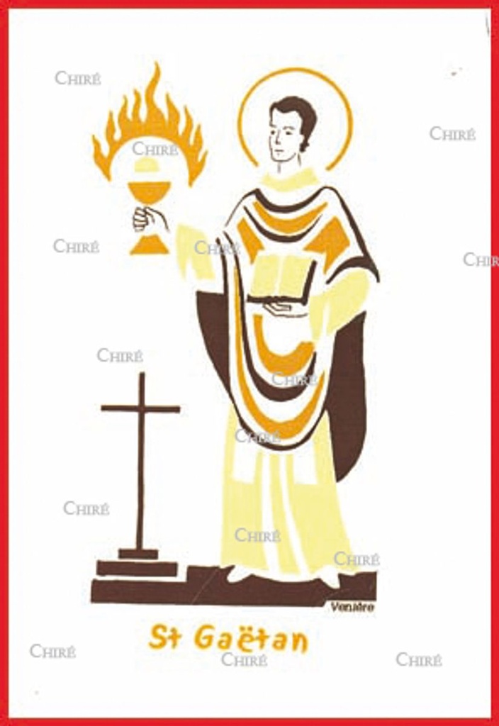 Carte double - Gaëtan Saint (Prénoms correspondants : Kajetan - Gaëtane)