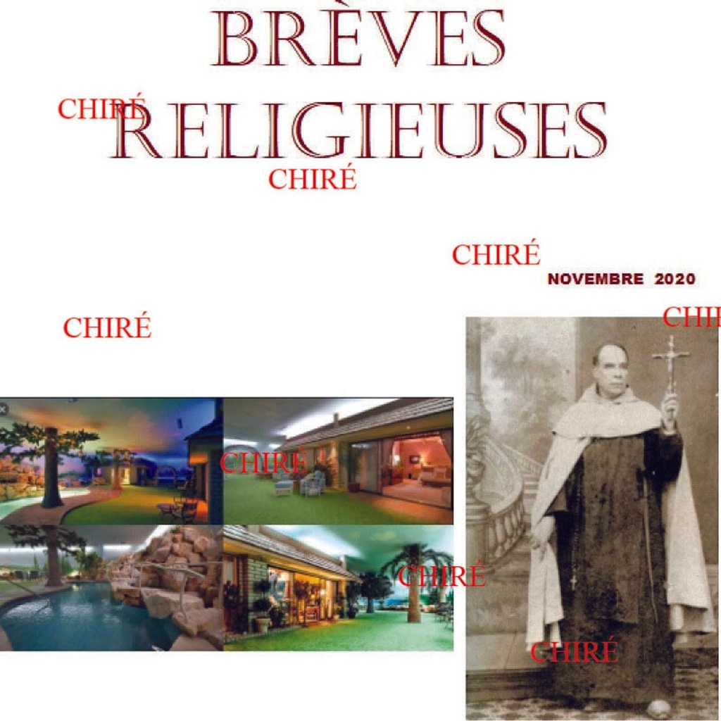 Brèves religieuses Novembre 2020